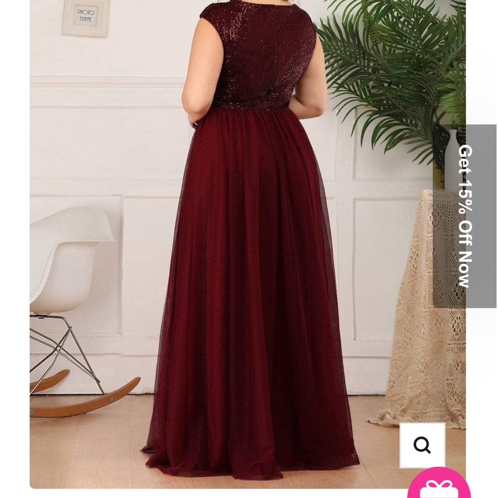 Every pretty Floor Length Deep V Neck Sequin Prom Dresses for Women